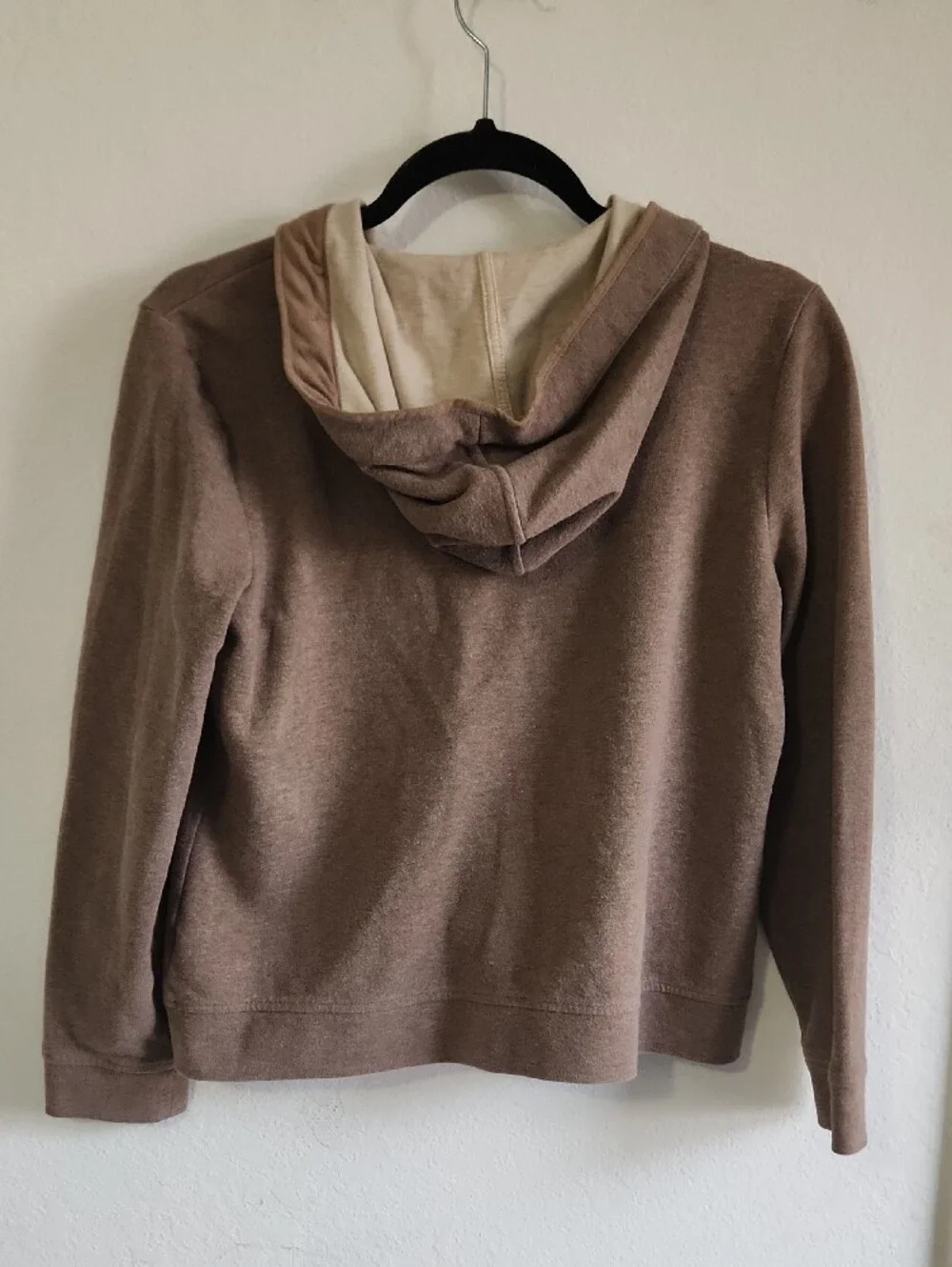 90s Lauren Ralph Lauren Petite Vintage Tan Hooded Button Jacket P/M